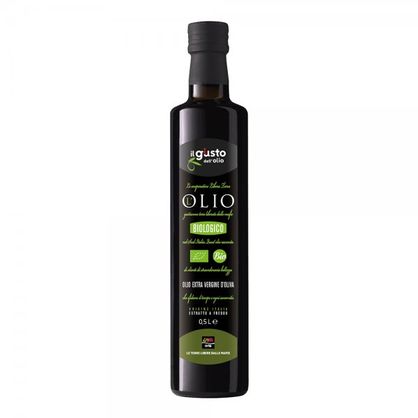 Bio-Olivenöl, nativ extra-natives Bio-Olivenoel extra aus Fairem Handel von Libera Terra-Fairer Handel ohne Mafia mit Oliven in Europa und Italien-Fair Trade Bio-Olivenoel mafiafrei aus Sizilien