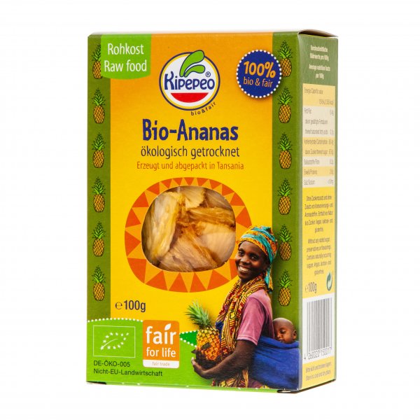 Bio-Ananas, getrocknet-Bio-Ananas getrocknet Rohkost aus Fairem Handel-Fairer Handel mit Fruechten und Rohkost-Fair Trade Bio-Ananas von Kipepeo Tansania
