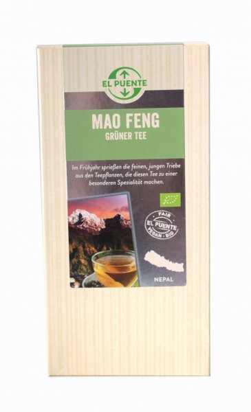 Bio-Grüntee Mao Feng-Bio-Gruentee Spezialitaet Mao Feng aus Fairem Handel El Puente-Fairer Handel mit Tee und Spezialitaeten-Fairtrade Bio-Gruentee Mao Feng aus Nepal