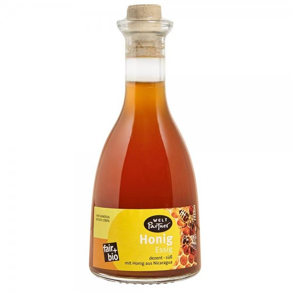 Bio-Honig-Essig, 5% Säure-Bio-Honig-Essig Balsam aus Fairem Handel Weltpartner-Fairer Handel mit Honig, Essig und Oel-Fairtrade Bio-Honig-Essig von Cosatin aus Nicaragua