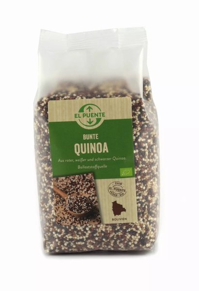 Bio-Quinoa, bunt-Bunte Bio-Quinoa Mischung aus Fairem Handel von El Puente-Fairer Handel mit Quino und Getreide glutenfrei-Faitrade Bio-Quinoa bunt von Indigenen Bolivien