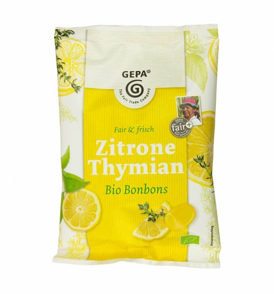 Bio-Bonbons Zitrone-Thymian-Bio-Bonbons mit Rohrohrzucker aus Fairem Handel-Fairer Handel mi Bio Suessigkeiten-Fairtrade Bio-Bonbons aus Paraguay