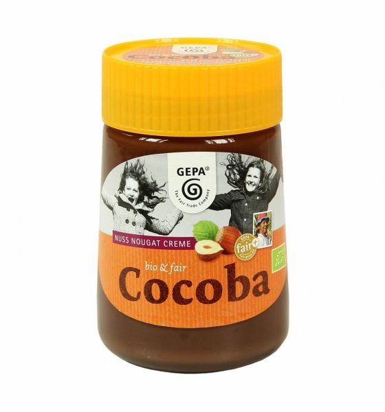 Bio-Nuss-Nougat Creme Cocoba-Bio-Nuss-Nougat Creme aus Fairem Handel-Fairer Handel mit Kakao, Nougat und Schokolade-Fairtrade Bio-Nuss-Nougat Creme aus Paraguay und der Dominikanischen Republik