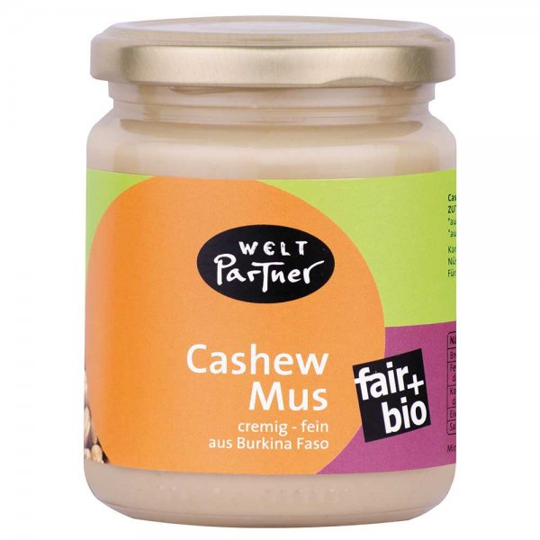 Cashewmus-Bio-Cashewmus aus Fairem Handel-Fairer Handel mit Lebensmittel-Fair Trade Bio-Cashewmus