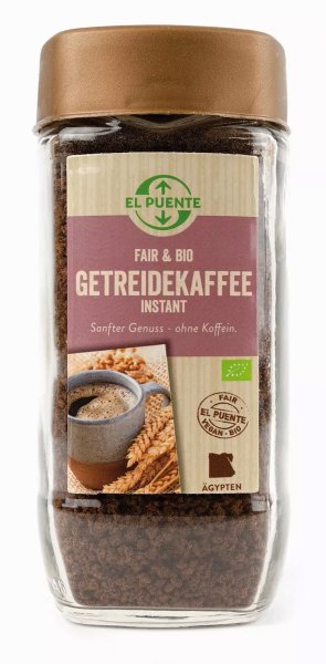 Bio-Getreidekaffee-Bio-Instant Getreidekaffee aus Fairem Handel von El Puente-Fairer Handel mit Getreidekaffee und Kaffee-Ersatz-Fairtrade Bio-Getreidekaffe von SEKEM Aegypten